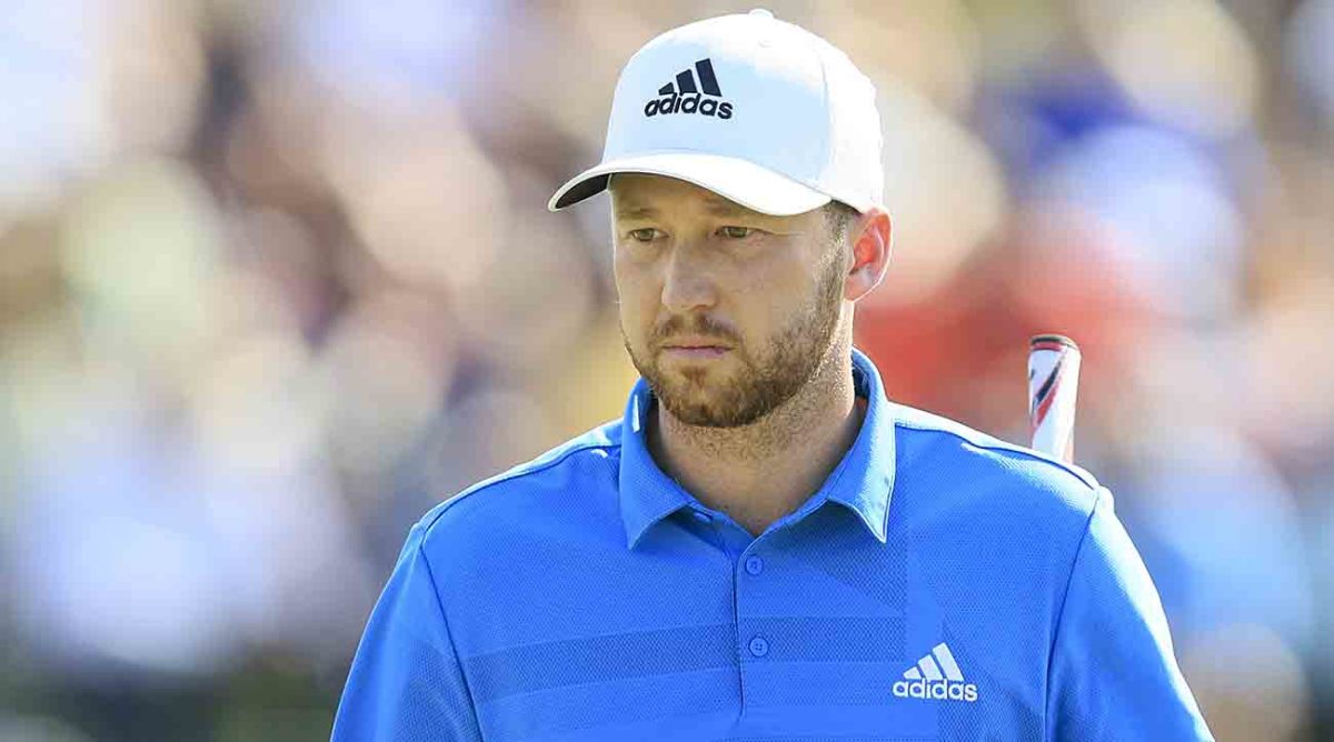 Daniel Berger stands on the 18th green during the final round of the 2022 Memorial Tournament.